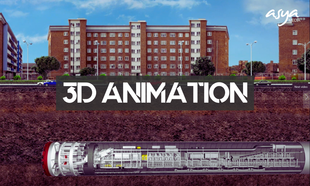 3D Animation - Tunnel Boring Machine